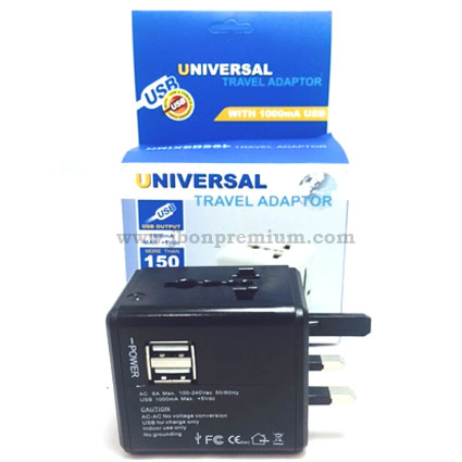 ปลั๊กไฟทั่วโลก USB International Plug Adapter 