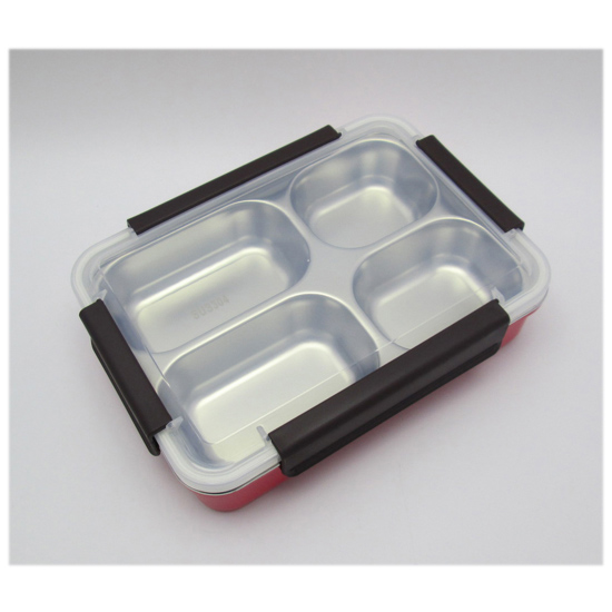 รหััสสินค้า KK-009 กล่องข้าว กล่องใส่อาหาร TEDEMEI 4 ช่อง ฟรีสกรีนโลโก้