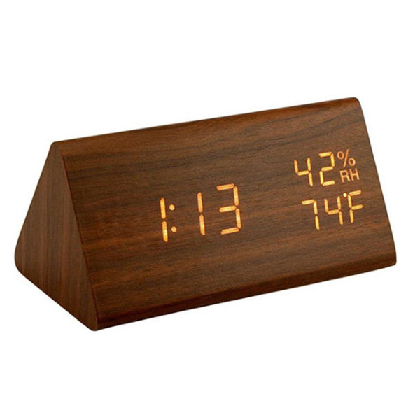 รหัสสินค้า : SA-19 นาฬิกากล่องไม้ตั้งโต๊ะ ไฟ LED ฟรีสกรีนโลโก้