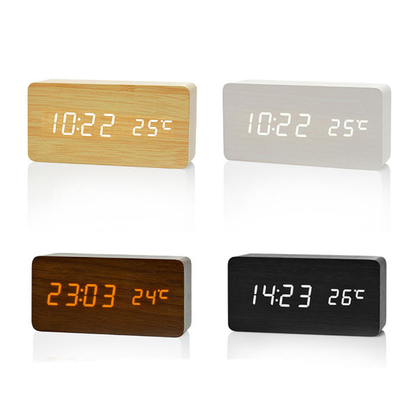 รหัสสินค้า : SA-21 นาฬิกากล่องไม้ตั้งโต๊ะ ไฟ LED ฟรีสกรีนโลโก้