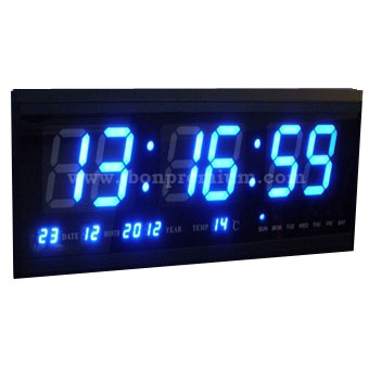 ฺLED CLOCK DIGITAL นาฬิกาดิจิตอล สีฟ้า