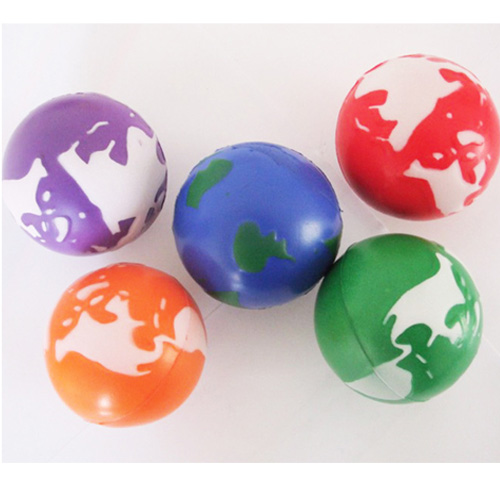 รหัสสินค้า JE-045 บอลลูกโลกบีบมือ ลูกบอลบริหารมือ ลูกบอลคลายกล้ามเนื้อ ฟรีสกรีนโลโก้
