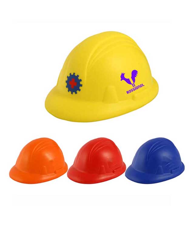 ลูกบอลบีบมือ ทรงหมวกก่อสร้าง : SS037