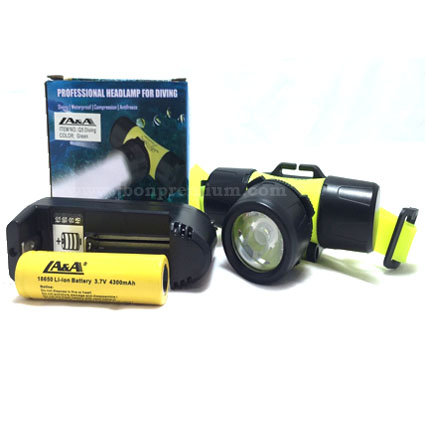 ขายไฟฉายคาดหัว ลงใต้น้ำชาร์จไฟ Flashlight led diving