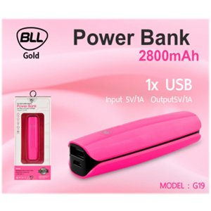 รหััสสินค้า BLL-G19 Powerbank 2800 mAh แบตเตอรี่สำรอง