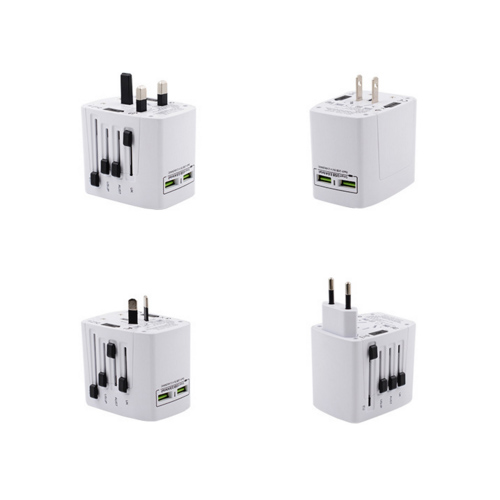 รหััสสินค้า PU-021 ปลั๊กทั่วโลก ปลั๊ก Universal Travel Adapter พร้อมถุงผ้า/กระเป๋า ฟรีสกรีนโลโก้