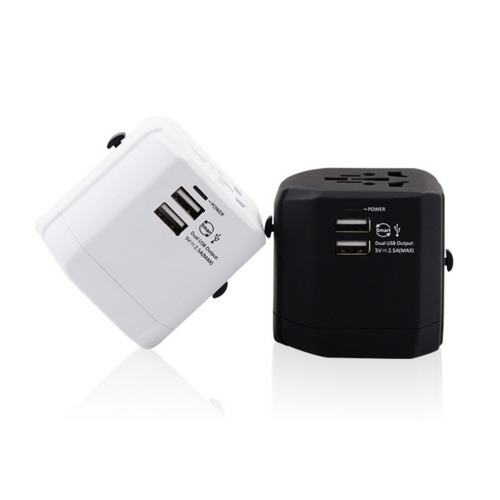 รหััสสินค้า PU-020 ปลั๊กทั่วโลก ปลั๊ก Universal Travel Adapter พร้อมถุงผ้า/กระเป๋า ฟรีสกรีนโลโก้