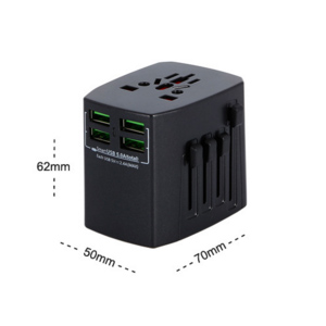 รหััสสินค้า PU-024 ปลั๊กทั่วโลก ปลั๊ก Universal Travel Adapter พร้อมถุงผ้า/กระเป๋า ฟรีสกรีนโลโก้