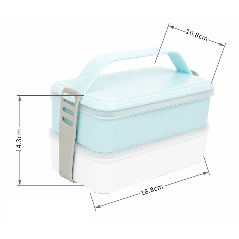 รหัสสินค้า KK-094 ปิ่นโตใส่อาหาร 2 ชั้น ปิ่นโตพลาสติก ปิ่นโตเบนโตะ ฟรีโลโก้