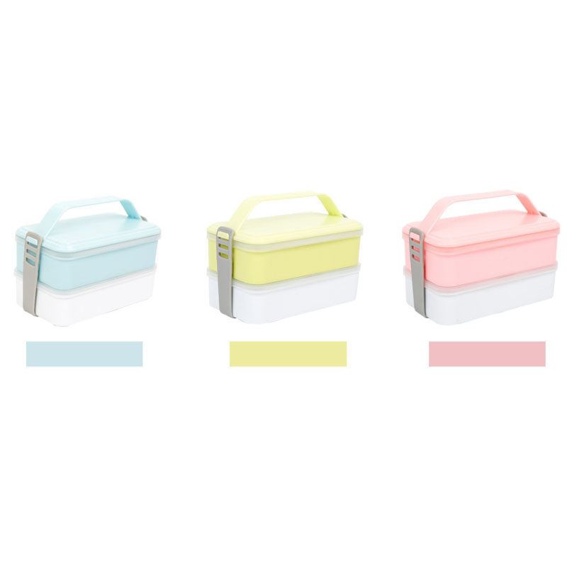 รหัสสินค้า KK-094 ปิ่นโตใส่อาหาร 2 ชั้น ปิ่นโตพลาสติก ปิ่นโตเบนโตะ ฟรีโลโก้