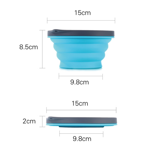 รหัสสินค้า JE-052 ถ้วยพับได้ ถ้วยใส่อาหารซิลิโคน ฟรีสกรีนโลโก้