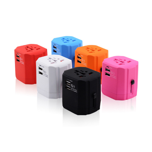 รหััสสินค้า PU-020 ปลั๊กทั่วโลก ปลั๊ก Universal Travel Adapter พร้อมถุงผ้า/กระเป๋า ฟรีสกรีนโลโก้